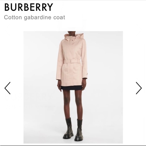 Burberry Gabardine Coat- Beige/ Blush - Picture 4 of 11